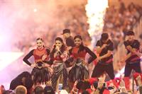 Selena Gomez performing at Thanksgiving NFL show