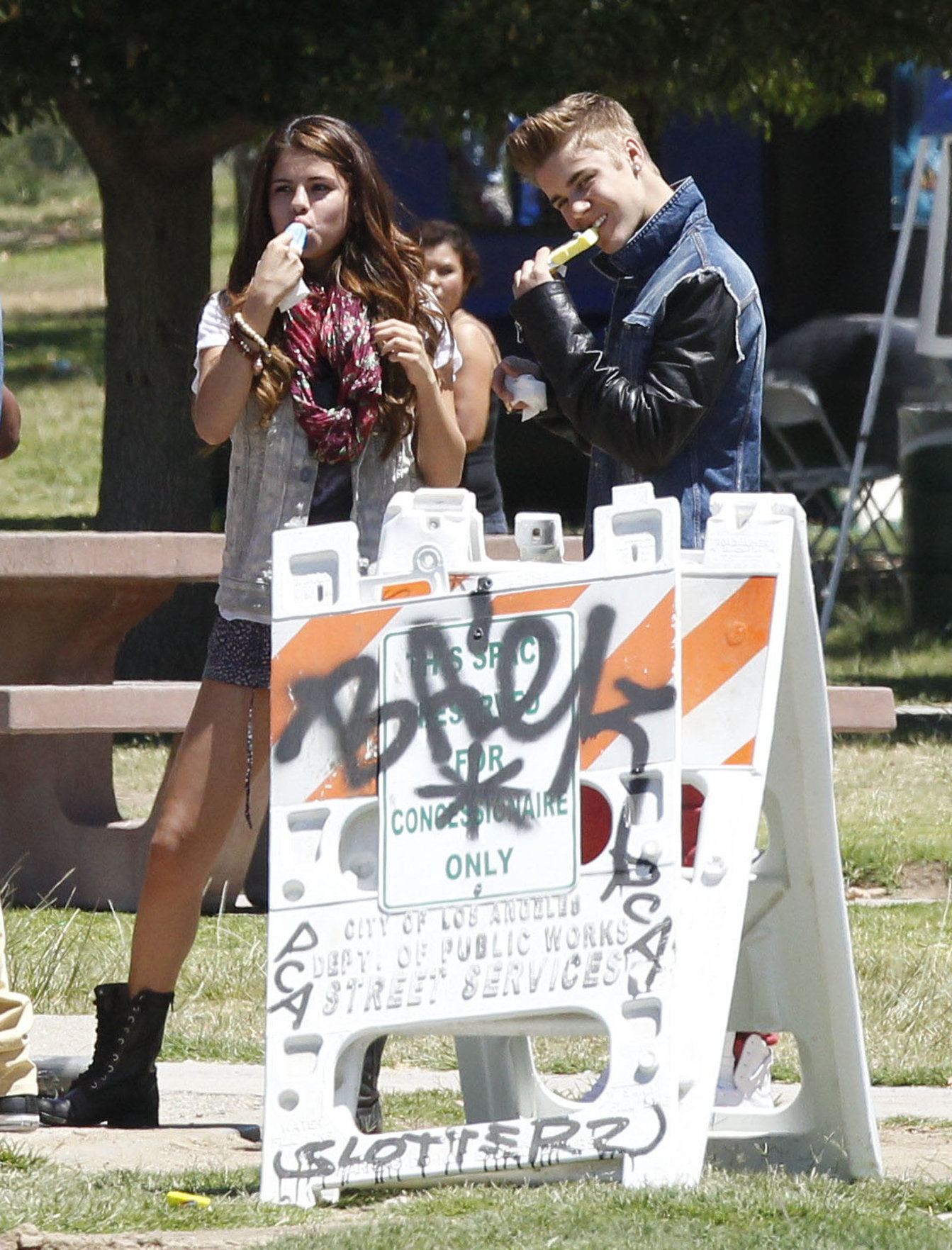 Selena Gomez enjoying a popsicle in Van Nuys on June 30, 2012
