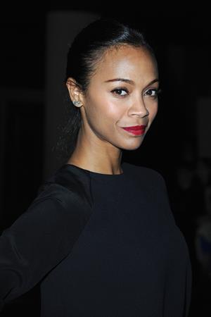 Zoe Saldana Miu Miu Fall / Winter 2013 Fashion Show in Paris - Mar 6, 2013 