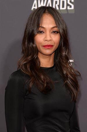 Zoe Saldana attends MTV Movie Awards at Sony Pictures Studios in Culver City - April 14, 2013 