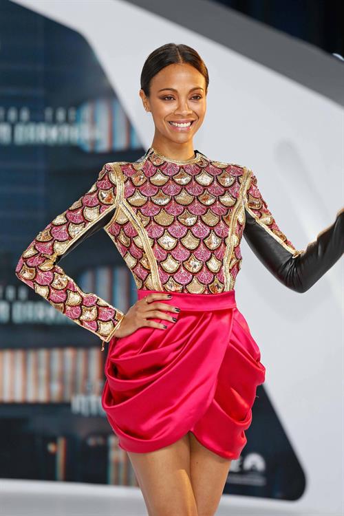 Zoe Saldana Star Trek Into Darkness' Premiere on April 29, 2013 