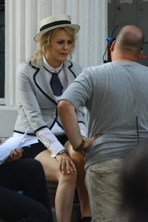 Alicia Silverstone Pictures Alicia Silverstone on Vamps set in Detroit on August 13, 2010