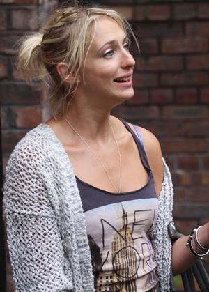 Ali Bastian outside Empire Theatre in Liverpool on July 2, 2012