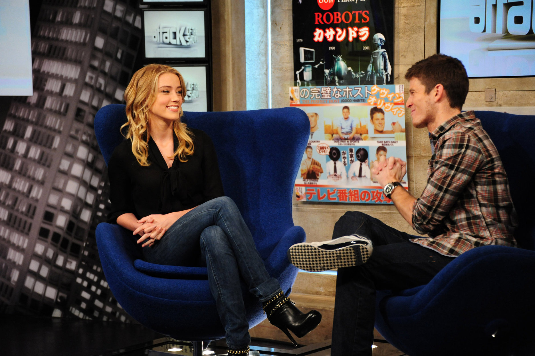 Amber Heard Attack of the Show and Soon the Darkness on December 20, 2010