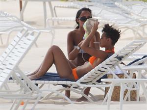 Amelle Berrabah bikini candids Barbados Jan 5, 2010 