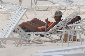 Amelle Berrabah bikini candids Barbados Jan 5, 2010 