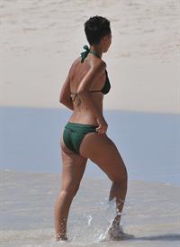 Amelle Berrabah bikini candids in Barbados on Jan 2nd 2010 