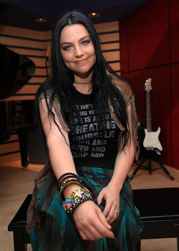 Amy Lee of Evanescence visits Fuses Top 20 countdown at KMA Studios in New York on July 25, 1012