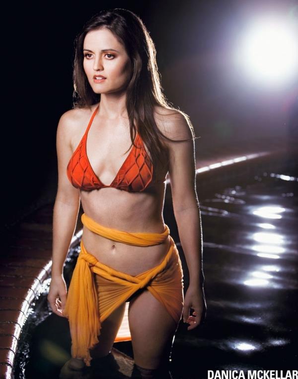 Danica McKellar in a bikini