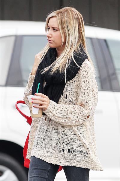 Ashley Tisdale Starbucks in LA 11/29/12 