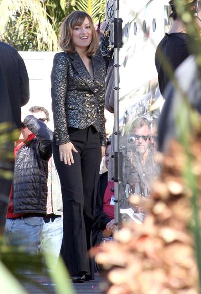 Olivia Wilde on the set of burt wonderstone in las vegas 100112 