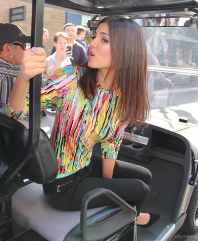 Victoria Justice makes a visit to Extra at The Grove in Los Angeles on March 4, 2013