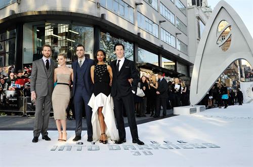 Zoe Saldana attends the 'Star Trek Into Darkness' UK Premiere at the Empire Leicester Square in London