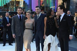 Zoe Saldana attends the 'Star Trek Into Darkness' UK Premiere at the Empire Leicester Square in London