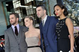 Zoe Saldana attends the 'Star Trek Into Darkness' UK Premiere at the Empire Leicester Square in London