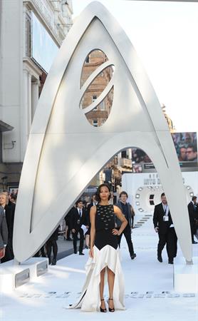 Zoe Saldana attends the 'Star Trek Into Darkness' UK Premiere at the Empire Leicester Square in London