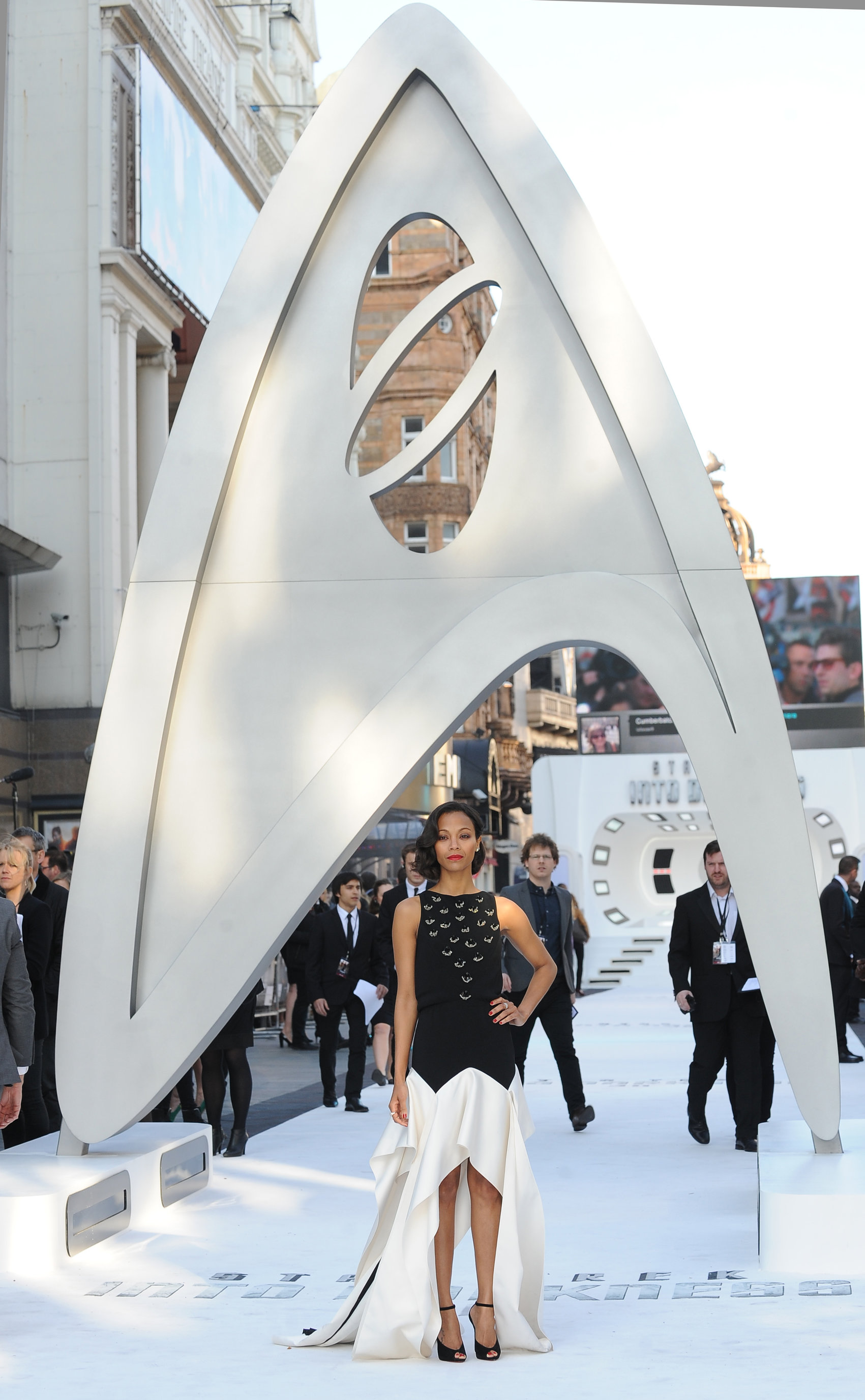 Zoe Saldana attends the 'Star Trek Into Darkness' UK Premiere at the Empire Leicester Square in London