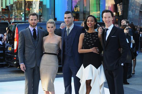 Zoe Saldana attends the 'Star Trek Into Darkness' UK Premiere at the Empire Leicester Square in London