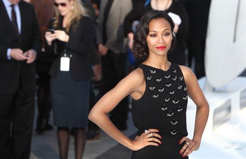 Zoe Saldana attends the 'Star Trek Into Darkness' UK Premiere at the Empire Leicester Square in London