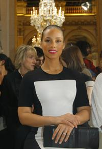 Alicia Keys attends the Stella McCartney Fashion House Presentation in Paris on March 5, 2012