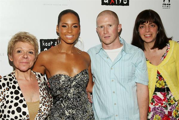 Alicia Keys attends the We Are Together premiere in New York on June 12, 2008