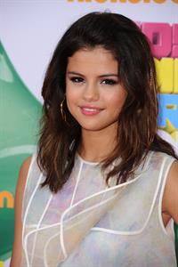 Selena Gomez at Nickelodeons 24th annual Kids Choice Awards at Galen center on April 2, 2011 