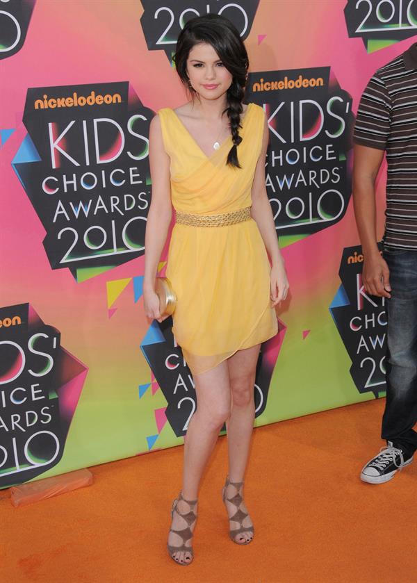 Selena Gomez Nickelodeons 23rd annual Kids Choice Awards on March 27, 2010 in Los Angeles California