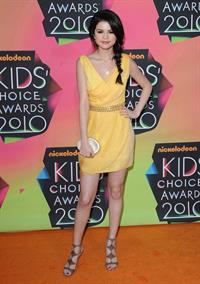 Selena Gomez Nickelodeons 23rd annual Kids Choice Awards on March 27, 2010 in Los Angeles California
