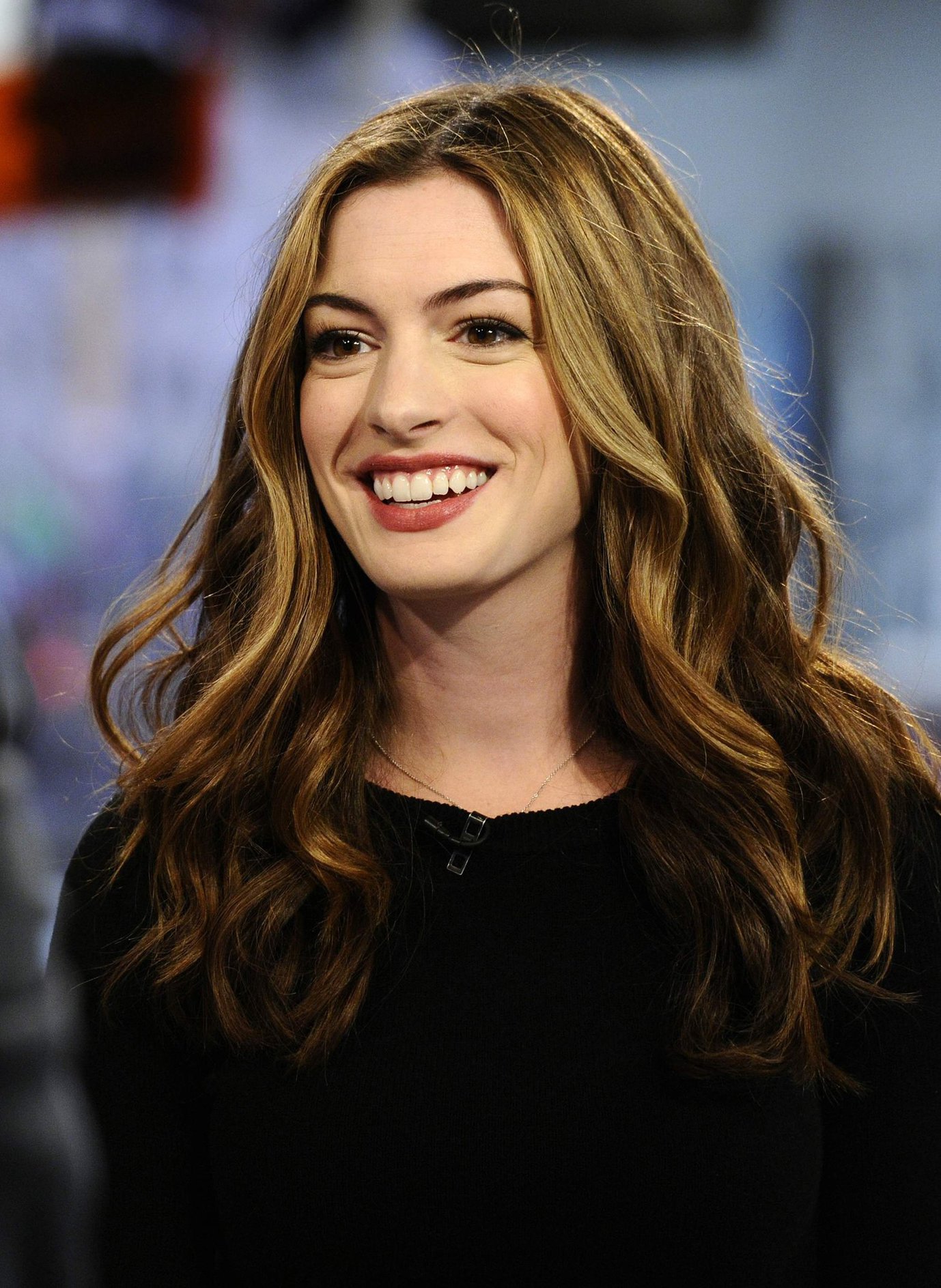 Anne Hathaway appearing on the Today Show on April 7, 2011