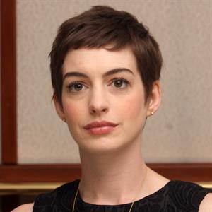 Anne Hathaway the Dark Knight Rises press conference portraits in Beverly Hills on July 8, 2012