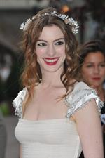 Anne Hathaway White Fairy Tale Love Ball in Paris on July 5, 2011