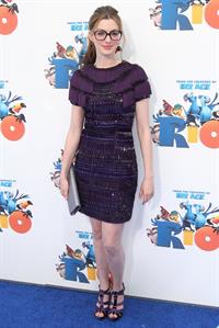 Anne Hathaway attending the Rio Los Angeles premiere on April 10, 2011