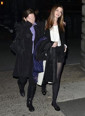 Anne Hathaway night out in New York City on November 21, 2011