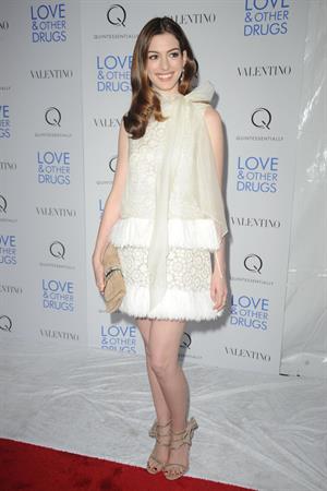 Anne Hathaway Love & Other Drugs screening at the DGA Theater in New York City on November 16, 2010