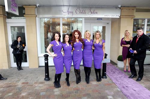 Amy Childs launching her Salon at Unit 1 Wilsons Corner in Brentwood on November 24, 2011