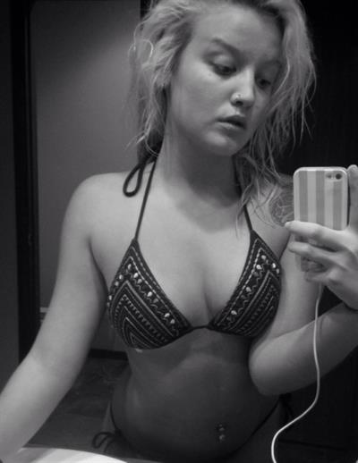 Anonymous in a bikini taking a selfie