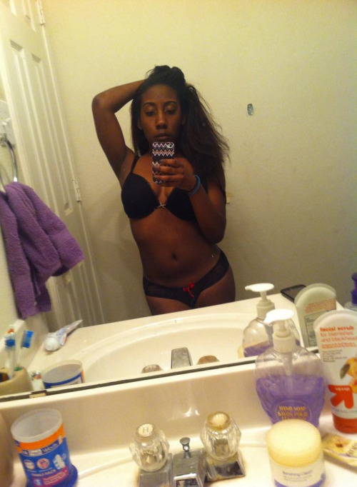 Anonymous in lingerie taking a selfie