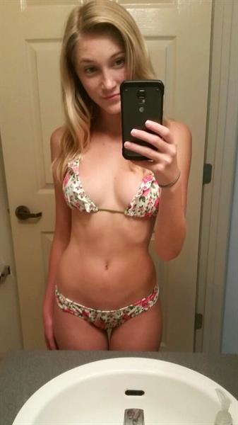 Anonymous in a bikini taking a selfie