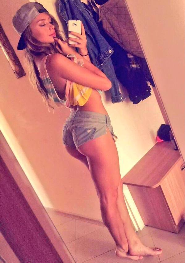 Anonymous taking a selfie and - ass