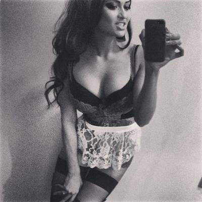 Anonymous in lingerie taking a selfie
