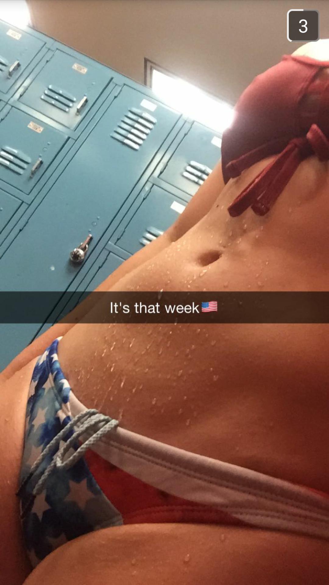 Anonymous in a bikini taking a selfie