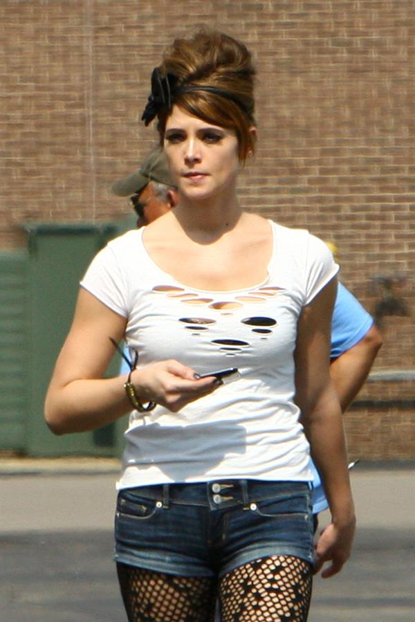 Ashley Greene on the set of lol Laughing out Loud in Detroit July 16, 2010 