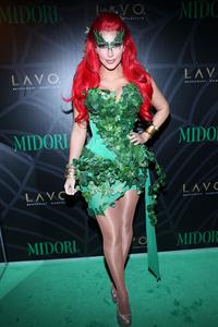 Kim Kardashian as Poison Ivy for Halloween