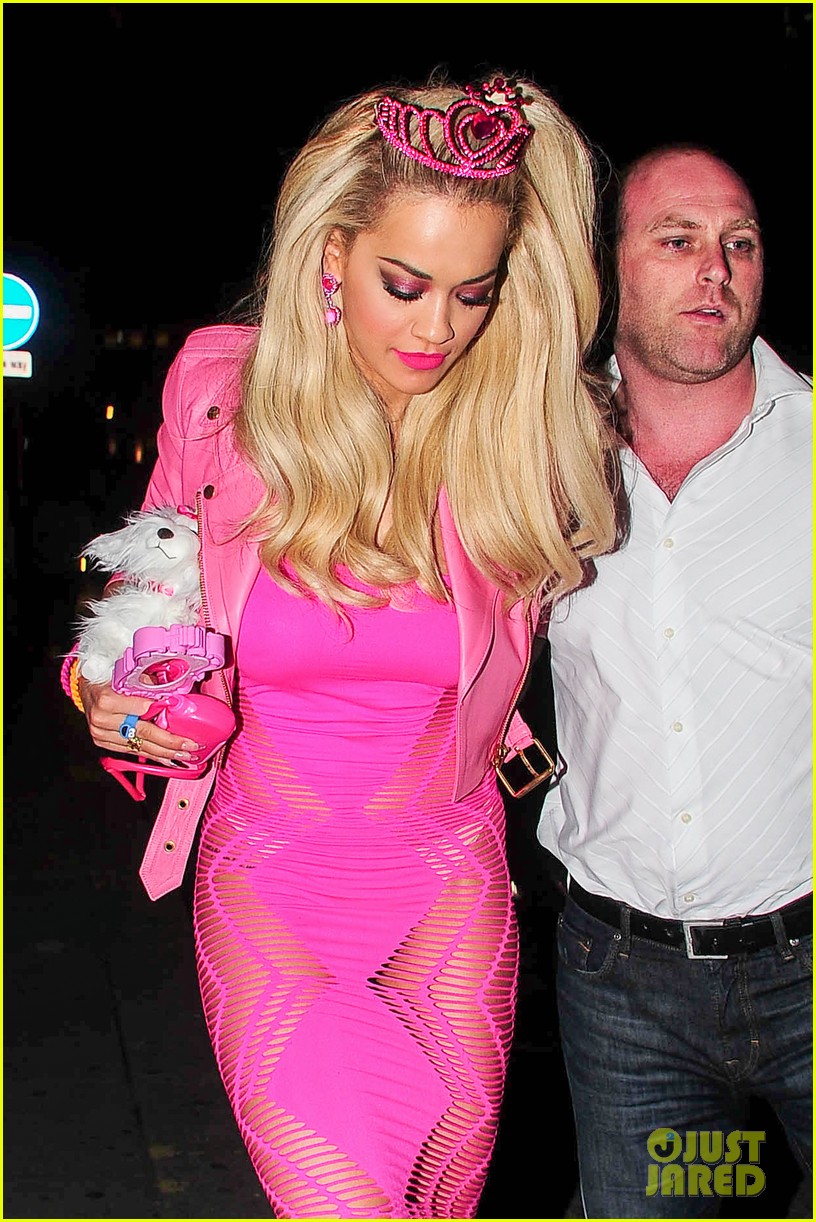Rita Ora as Barbie for Halloween