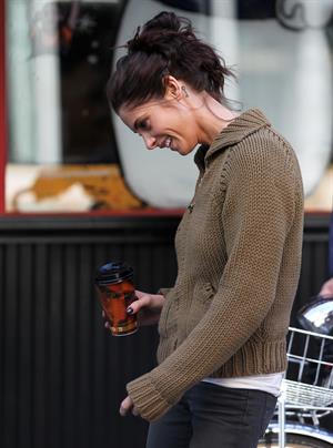 Ashley Greene on the set of Americana in New York City on March 14, 2012