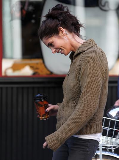 Ashley Greene on the set of Americana in New York City on March 14, 2012