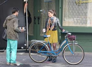 Ashley Greene on the set of Americana in New York City on March 14, 2012