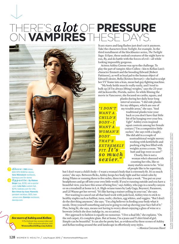 Ashley Greene Women's Health Magazine Scans July/Aug 2010 