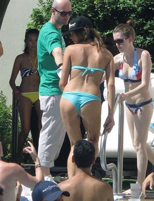 Ashley Greene hosts a pool party at the Wet Republic on August 7, 2010 in Las Vegas, Nevada