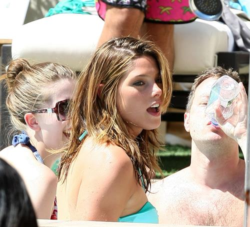 Ashley Greene hosts a pool party at the Wet Republic on August 7, 2010 in Las Vegas, Nevada